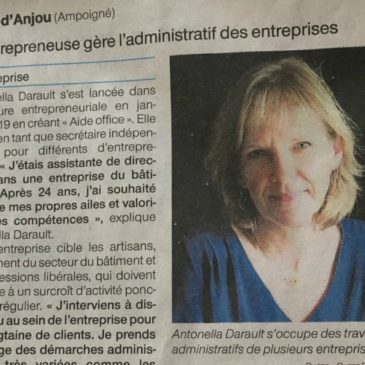 article Ouest France sur Aide Office assistante indépendante